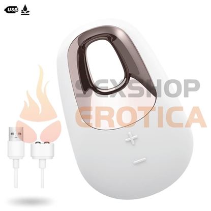 White Temptation estimulador clitorial con carga USB y 15 modos de vibracion